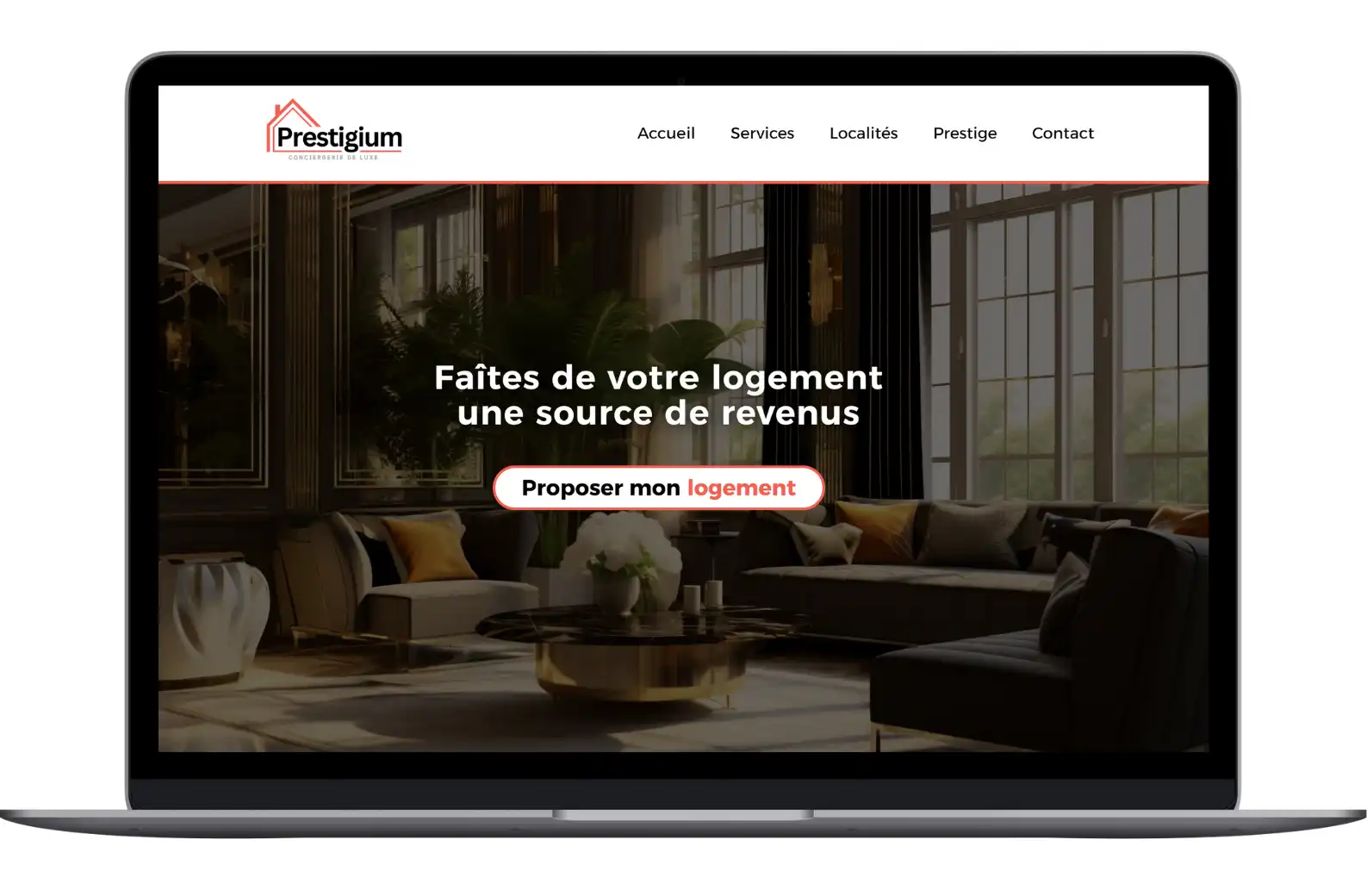 screenshot prestigium agence immobiliere conciergerie sud de france